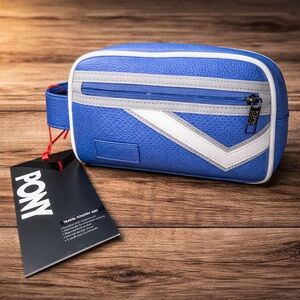 PONY Blue and Gray Men's Toiletry Bag